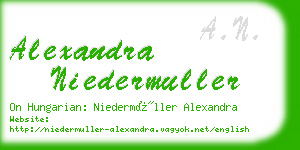 alexandra niedermuller business card